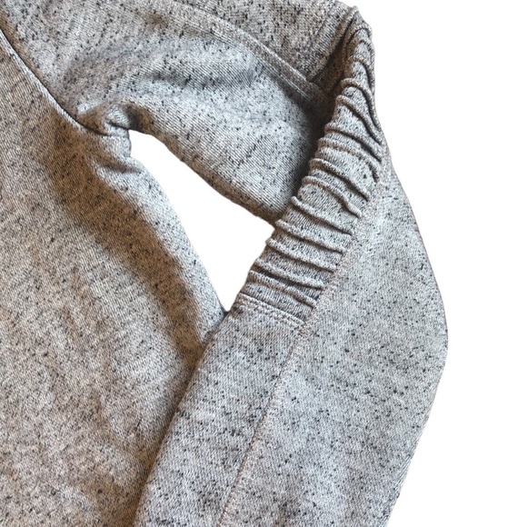 Steve Madden Quick Dry Gray Cowl Neck Sweatshirt with Moto Sleeves, Size Small - Picture 10 of 13
